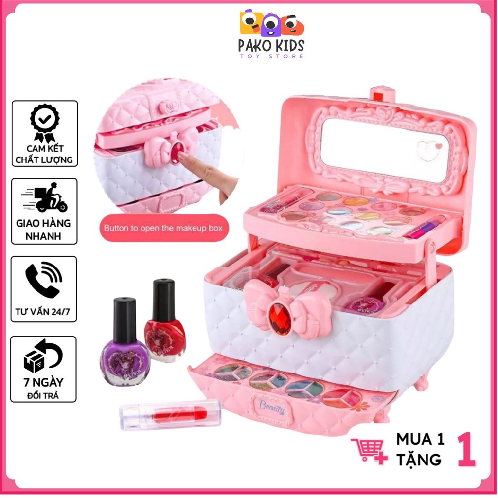 Đồ Chơi Cho Bé Gái, Đồ Chơi Trang Điểm Cho Bé Gái Chất Liệu Cao Cấp, An toàn, Dễ Tháo, Rửa Sạch Bằng Nước
