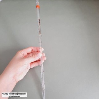 Ống hút thủy tinh pipet Chia vạch, pipet thẳng thủy tinh 1ml 2ml 5ml 10ml