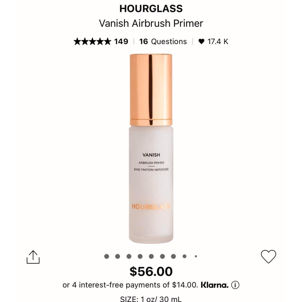 Kem lót Hourglass Vanish Airbrush Primer - Vanish Airbrush Primer 30ml