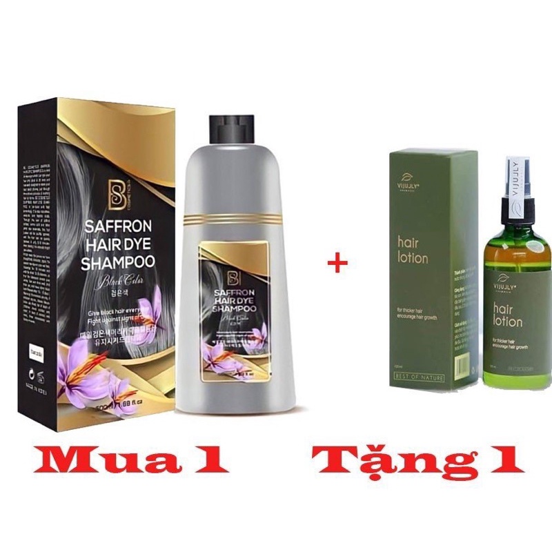 Dầu gội phủ bạc Hàn Quốc, dầu gội phủ bạc saffron chiết xuất từ nhụy hoa nghệ tây, saffron dầu gội phủ bạc