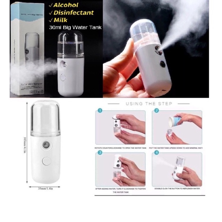 Máy xông hơi mặt mini máy phun sương xịt khoáng Nano  ..