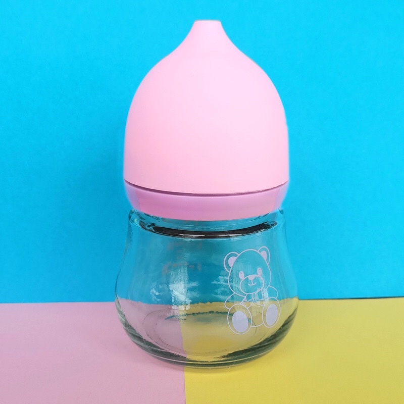 Bình sữa thuỷ tinh 120ml dày dặn cho bé