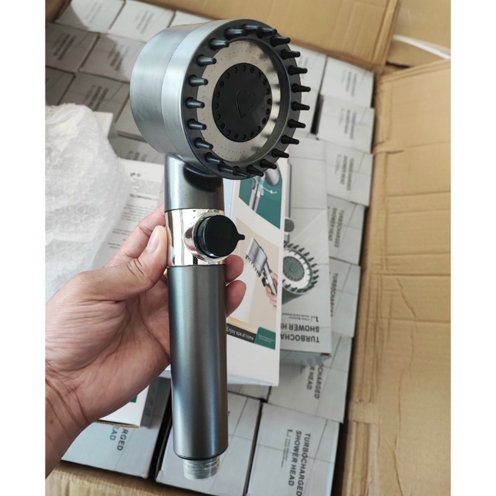 Vòi sen tăng áp, đầu vòi hoa sen Masage 4 trong 1, 3 chế độ áp suất cao tiết kiệm nước lõi cotton lọc cho nhà tắm ..