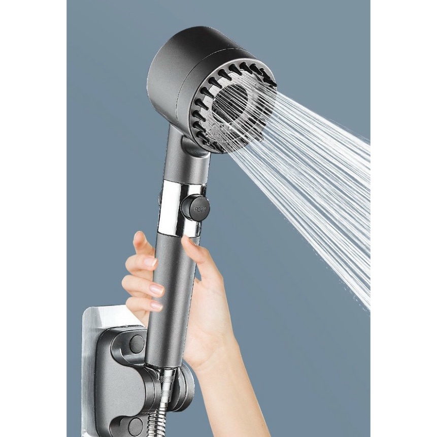 Vòi sen tăng áp, đầu vòi hoa sen Masage 4 trong 1, 3 chế độ áp suất cao tiết kiệm nước lõi cotton lọc cho nhà tắm ..