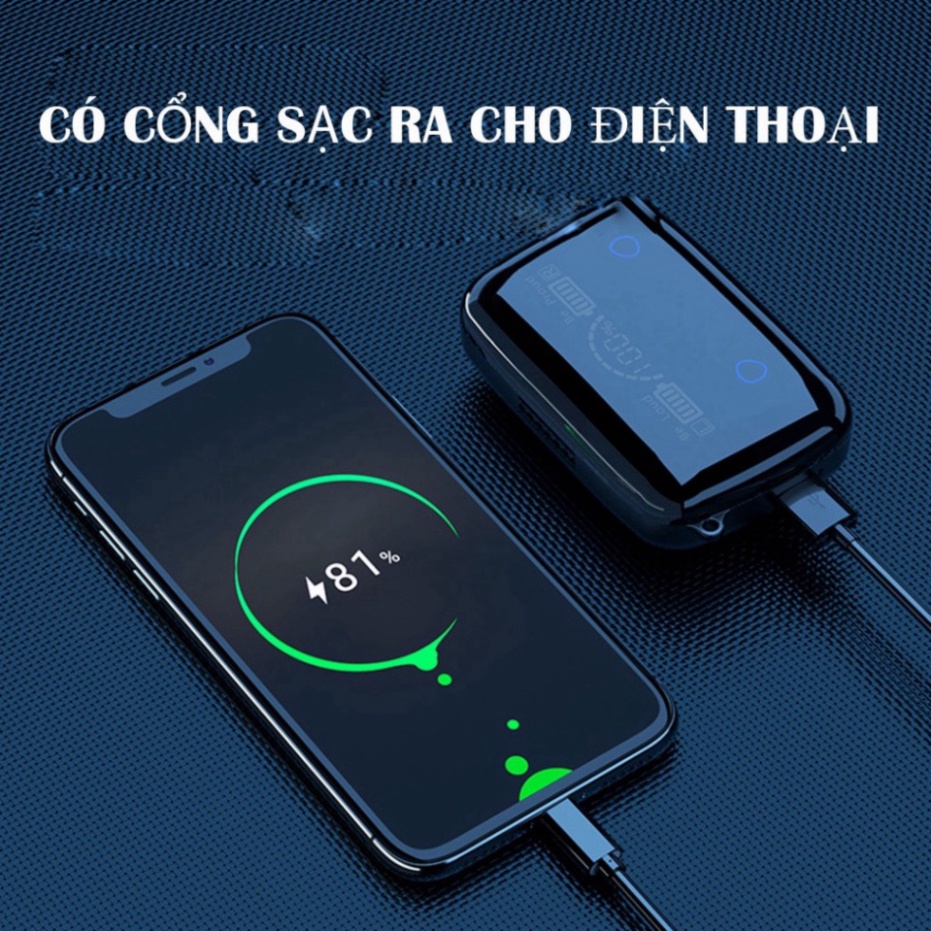 Tai Nghe Bluetooth Không Dây M19 Cảm Ứng, Nghe Nhạc, Màn Hình Led, Có Đèn Pin,âm thanh tuyệt đỉnh