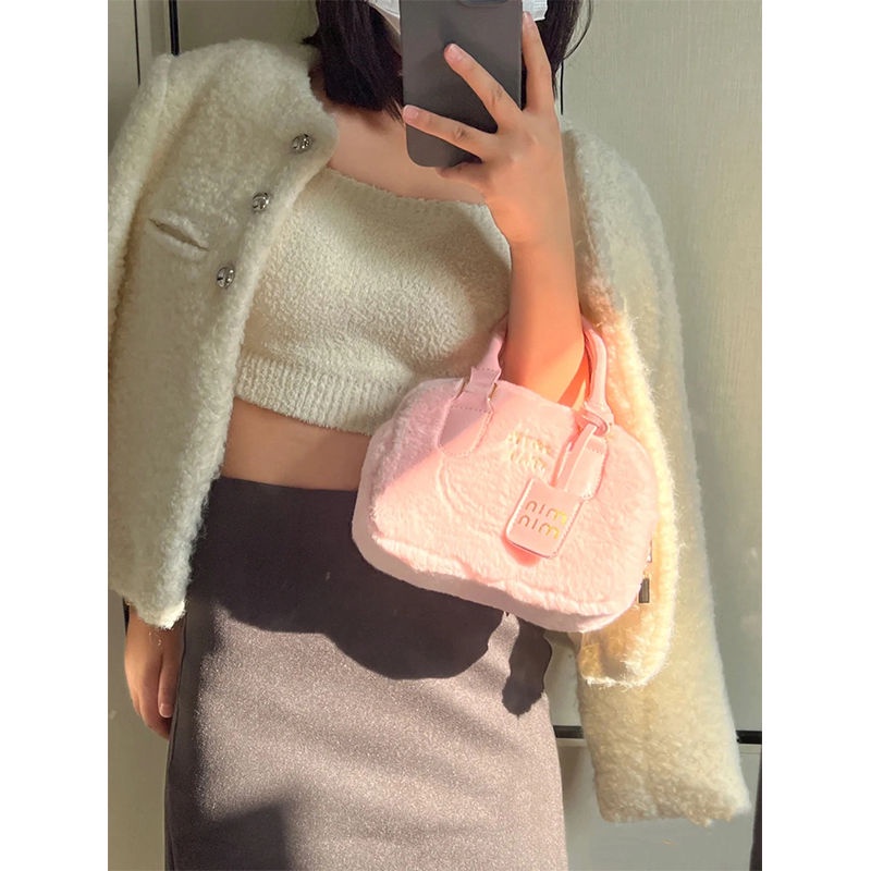 Túi Xách Đeo Vai Phủ Lông Thời Trang Thu Đông 2022 Dễ Thương Cho Nam Và Nữ