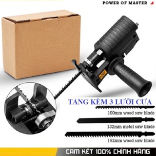  Đầu chuyển đổi máy khoan thành máy cưa lọng tặng kèm 3 lưỡi cưa tiết kiệm chi phí nhờ tận dụng được máy khoan sẵn có .. 