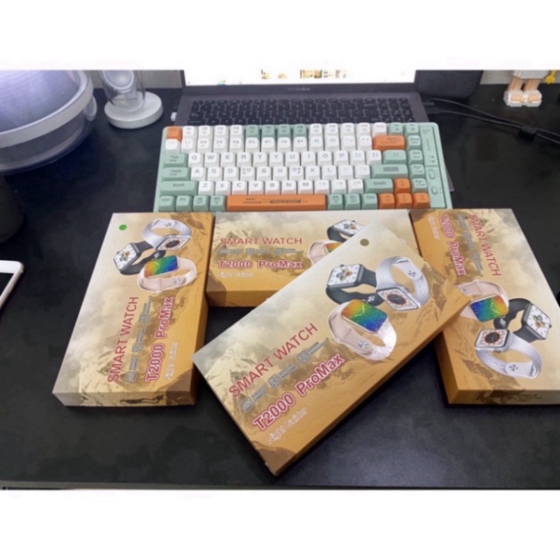 Đồng hồ thông minh T2000 Promax viền thép, Nghe gọi 2 chiều, chơi đươc Game, Màn hình chờ AOD, Lịch, Chia đôi màn hình | BigBuy360 - bigbuy360.vn