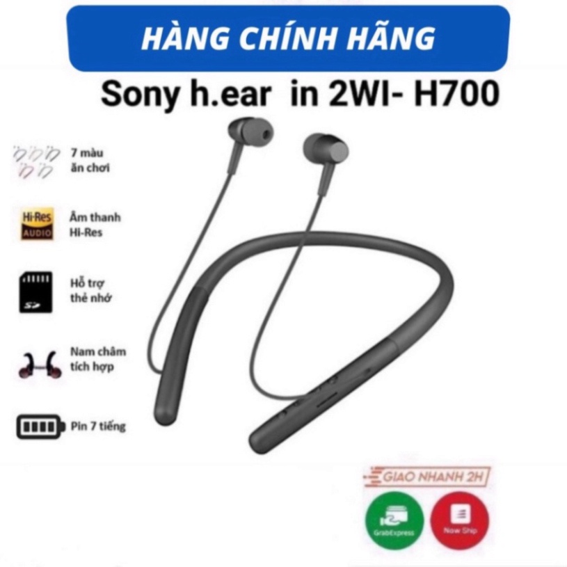 Tai nghe Bluetooth Sony h.ear in 2 WI-H700 Sport Màu ĐEN âm thanh chuẩn HIFI bass treble rõ ràng