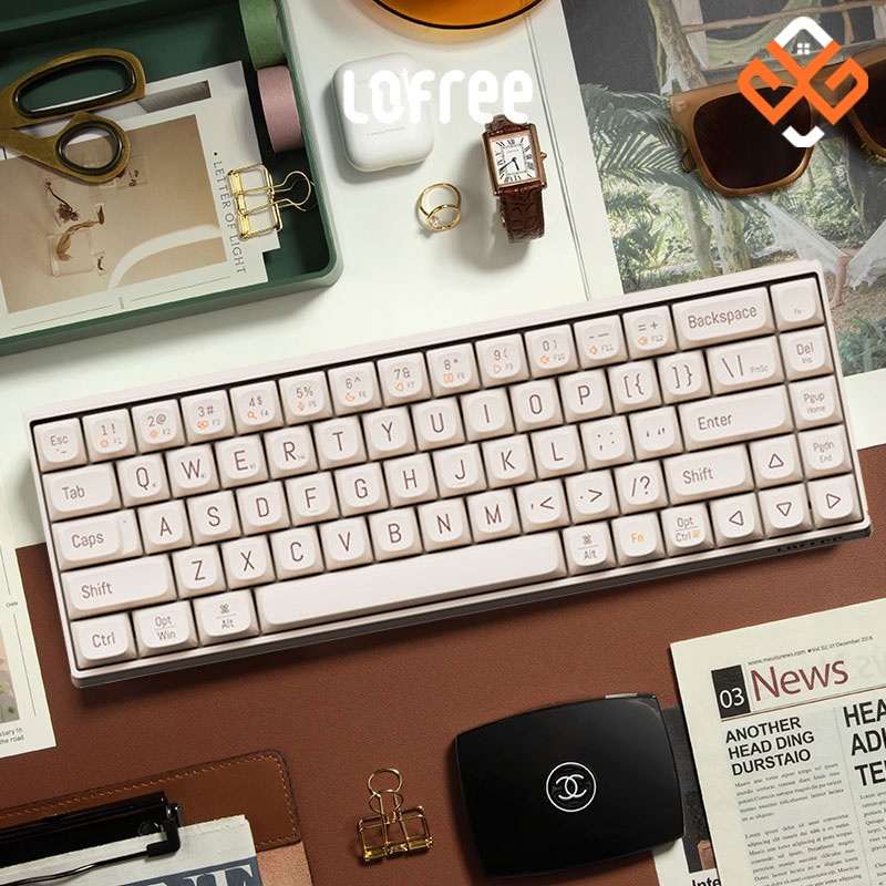 Bàn phím cơ không dây Lofree Touch 2 modes, Red Switch, 68 phím và 100 phím