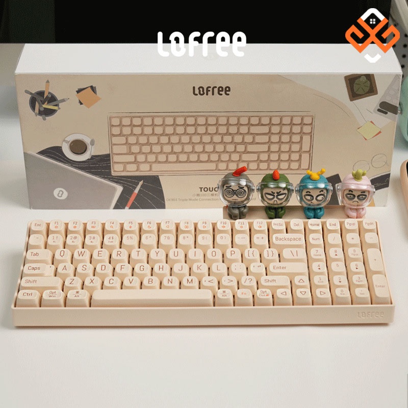 Bàn phím cơ không dây Lofree Touch 2 modes, Red Switch, 68 phím và 100 phím