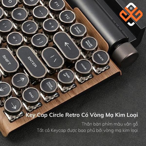 Bàn phím cơ Bluetooth không dây Retro TW1867