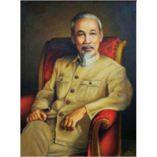 Tranh Đính Đá 3D Bác Hồ - YN5323 (40X50CM)