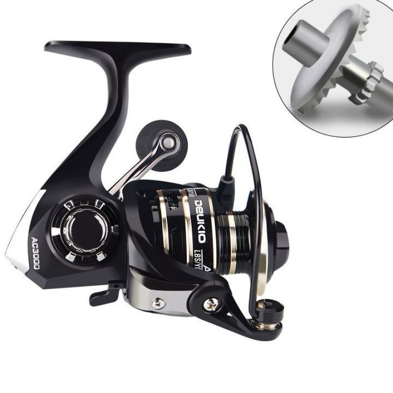 Máy Câu Cá AC Đen Sang Chảnh Có Đủ Size Từ 2000-7000