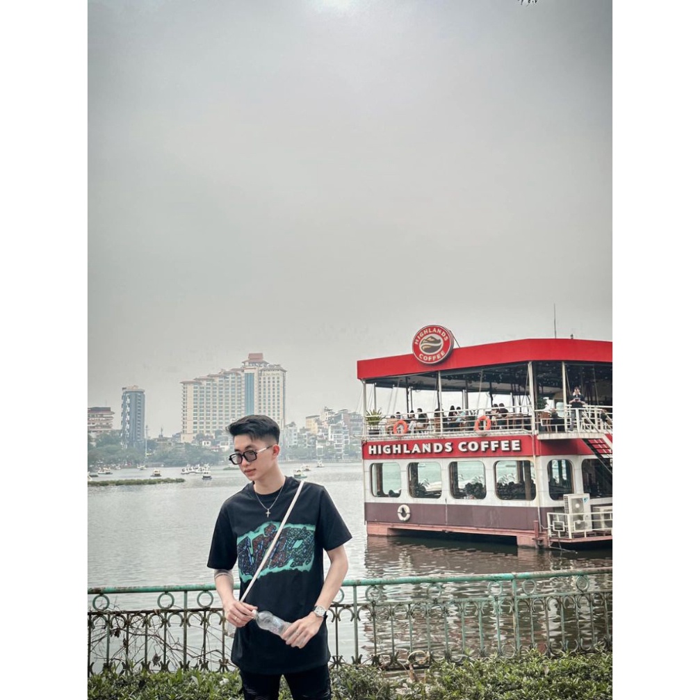 Áo Phông Nam Nữ In Chữ Eo Vì Vân Hoa Xanh Trước Ngực. Áo Cộc Tay Siêu Cấp Chất Liệu Cotton Thấm Hút Mô Hôi 2023