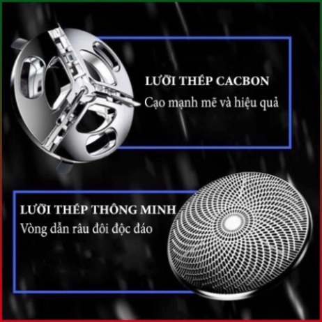 Máy Cạo Râu Mini 6 Lưỡi Kép Tự Mài, Dao Cạo Râu Điện 360 Chống Nước IP7 Sạc USB Siêu Nhanh HOT HOT HOT