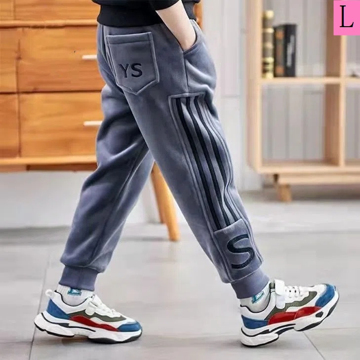Quần Dài Lót Lông Cừu Lụa Dày Dặn Giữ Ấm Mùa Thu Đông Phong Cách Mới 202 Cho Bé Trai 1 Tuổi