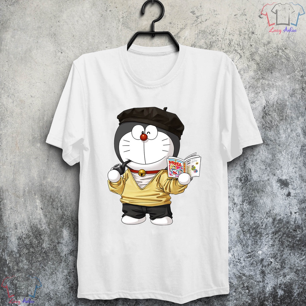 Áo Unisex hình Doraemon hóa thân Sherlock Holmes đẹp chất giá rẻ MOR30