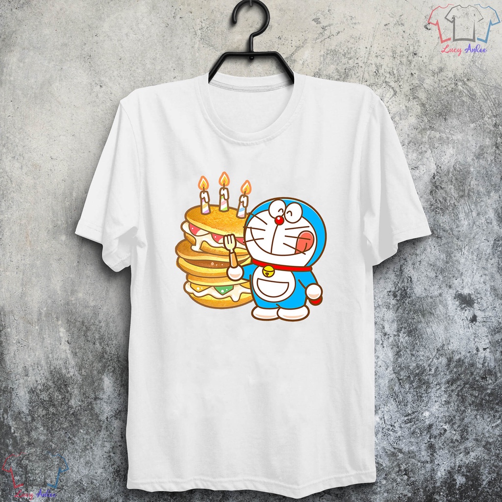 Áo Unisex hình Doraemon ăn bánh rán đẹp chất giá rẻ MOR38