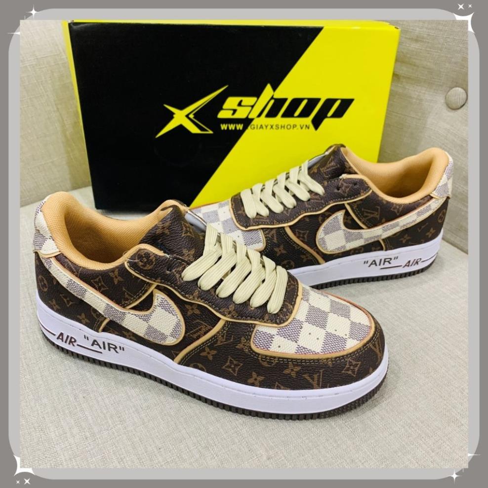 Giày Nike_Trắng LV AF1, Giày Air Force 1 LV Louis Vuitton Nam Nữ Hàng Đẹp - SNEAKER2023