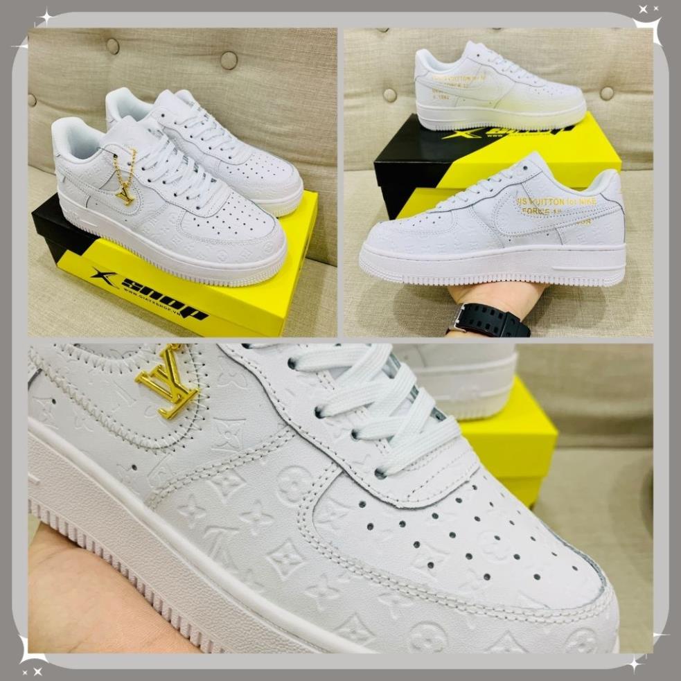 Giày Nike_Trắng LV AF1, Giày Air Force 1 LV Louis Vuitton Nam Nữ Hàng Đẹp - SNEAKER2023