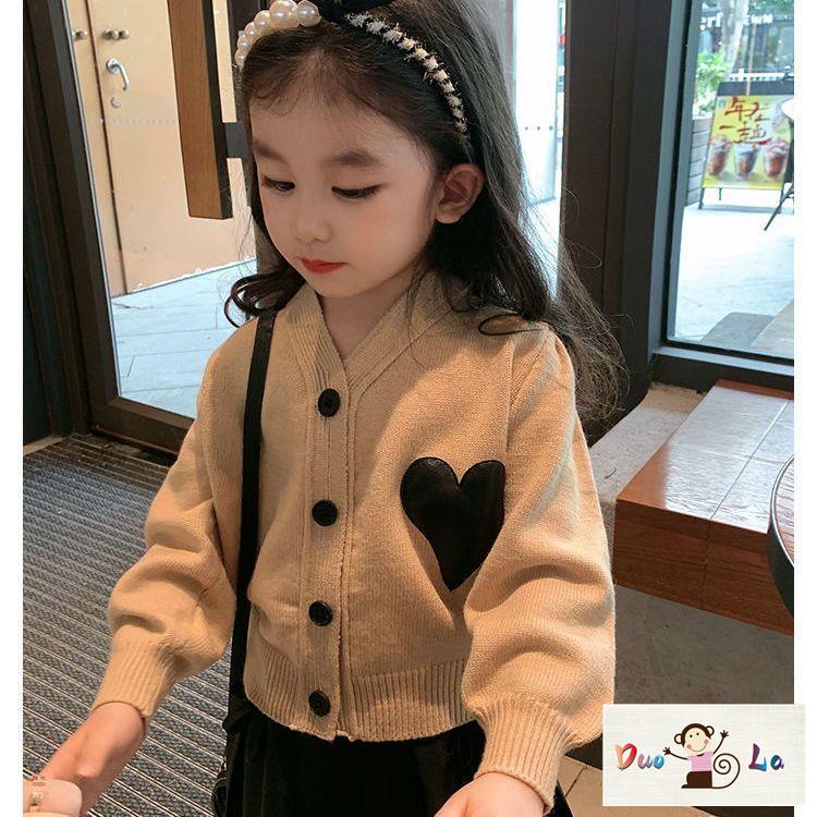Áo Khoác Cardigan Len Thời Trang Thu Xuân Đáng Yêu Dành Cho Bé Gái 2023
