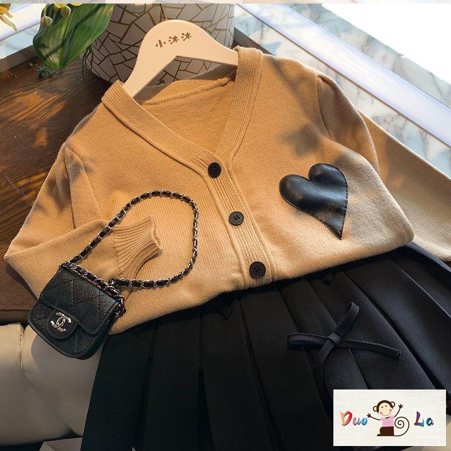 Áo Khoác Cardigan Len Thời Trang Thu Xuân Đáng Yêu Dành Cho Bé Gái 2023