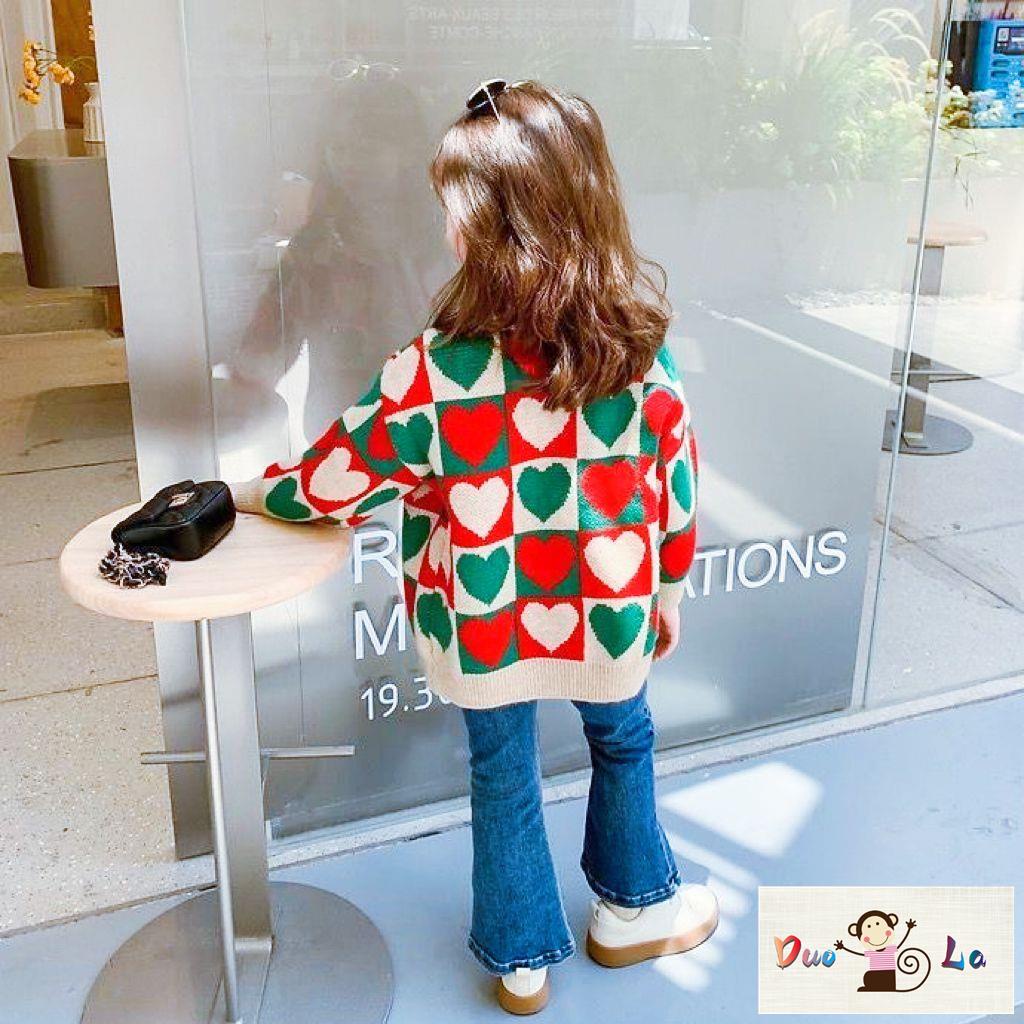 Áo Khoác Cardigan Phong Cách Hàn Quốc Thời Trang Xuân Thu Dễ Thương Cho Bé Gái