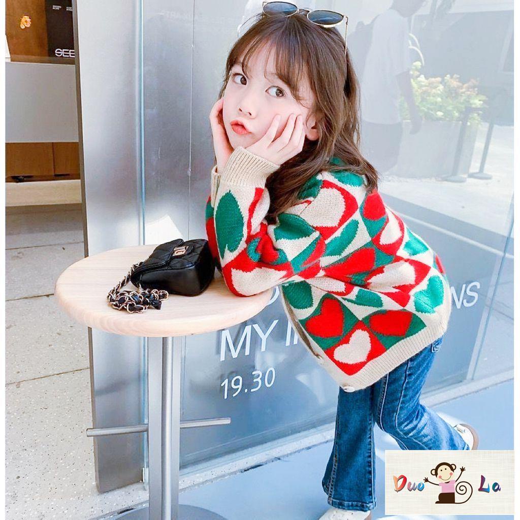 Áo Khoác Cardigan Phong Cách Hàn Quốc Thời Trang Xuân Thu Dễ Thương Cho Bé Gái
