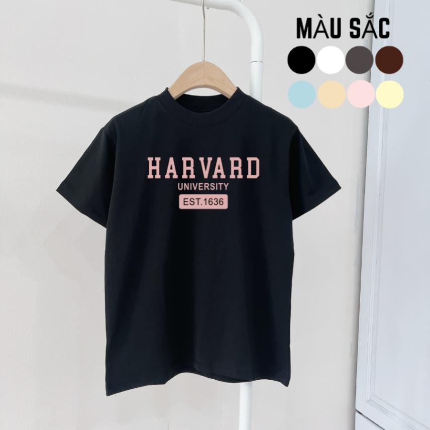 Áo Thun Nữ Baby Tee MIMIU mẫu Havard form slim nhỏ có size chất vải Cotton 100%