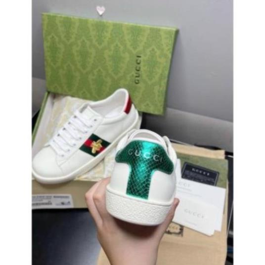 Giày Gucci Ong ACE, Giày Gucci For Love, Chun Ngang Bản Đế Thơm Nam Nữ Tặng Box Xanh + Phụ Kiện