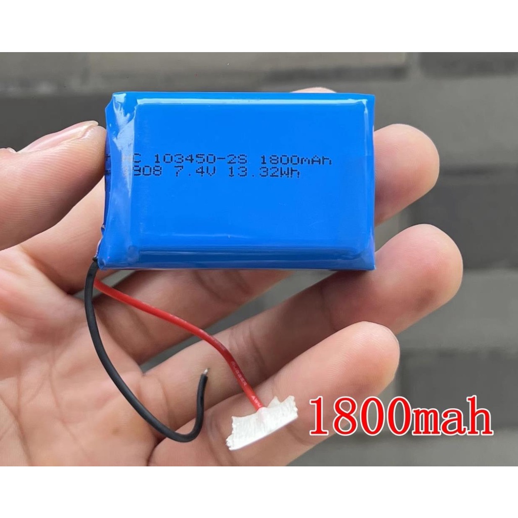 Pin lithium polymer 2S 7.4V 1800mAh có Bảng bảo vệ tích hợp