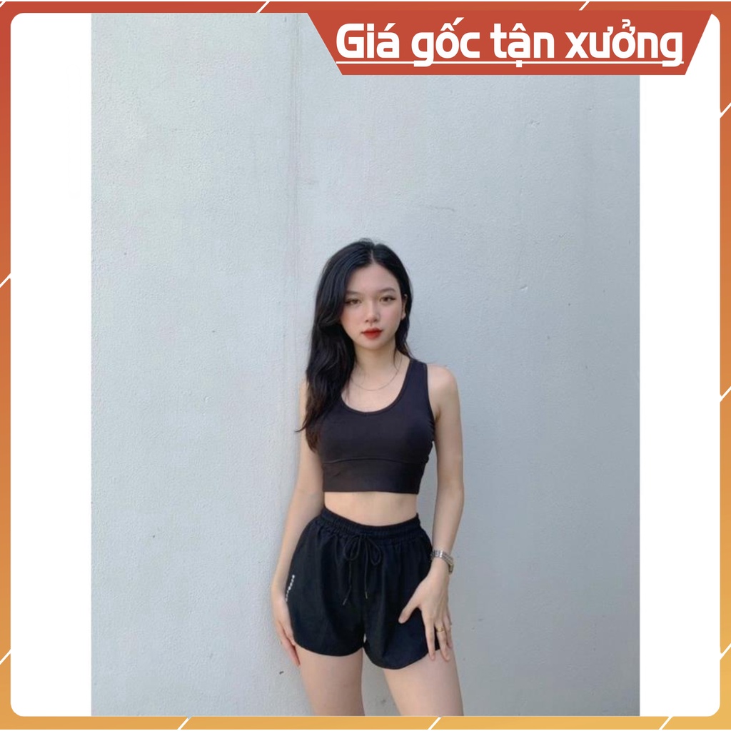 Hàng Mới Bộ bra nữ tập gym yoga earobic kết hợp quần đùi 2 lớp cho nữ - Đồ tập gym yoga erobic chạy bộ nữ BRA1