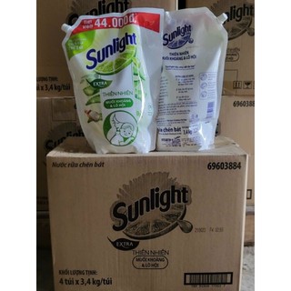 Nước rữa chén sunlight túi 3.6kg (Màu vàng)