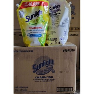 Nước rữa chén sunlight túi 3.6kg (Màu vàng)
