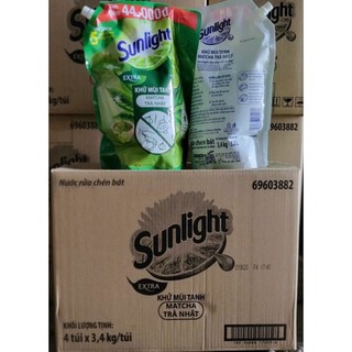 Nước rữa chén sunlight túi 3.6kg (Màu vàng)