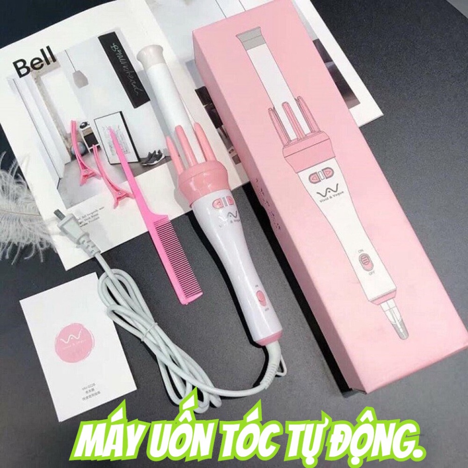 Máy uốn tóc xoăn xoay tự động 360° - Máy làm tóc uốn xoăn tự động tiện lợi
