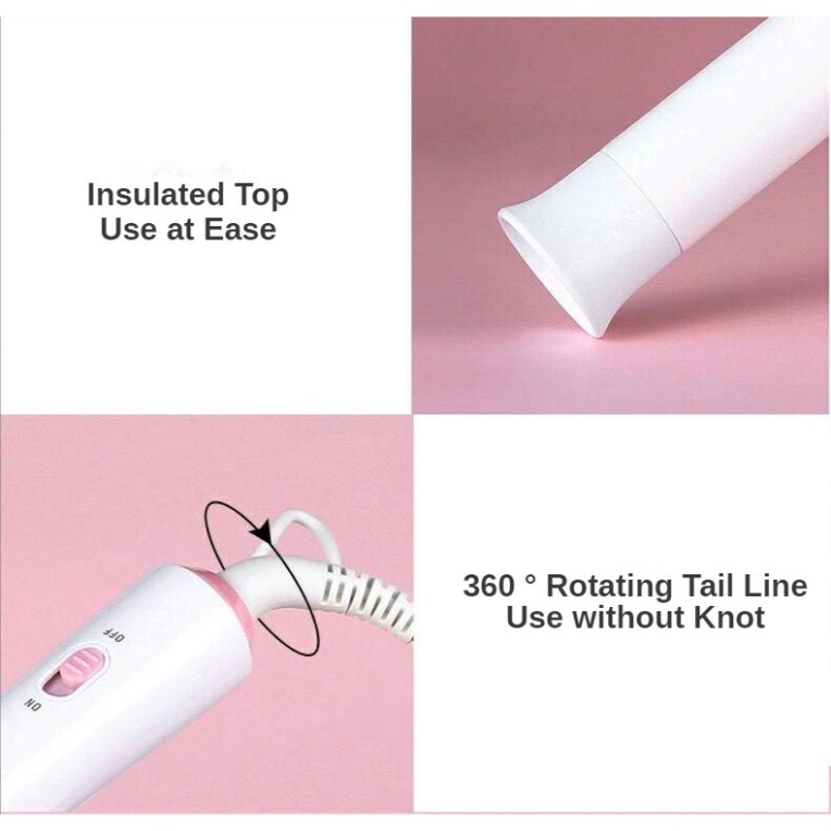 Máy uốn tóc xoăn xoay tự động 360° - Máy làm tóc uốn xoăn tự động tiện lợi