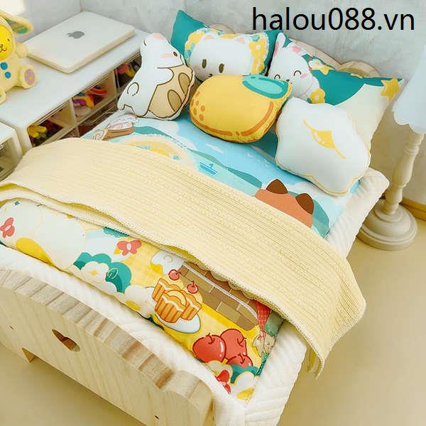Giường Ngủ Cotton Dệt Kim Hình Gấu Cho Búp Bê BJD
