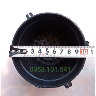 Chậu nhựa đen trồng lan f10 - chậu nhựa đen ươm cây