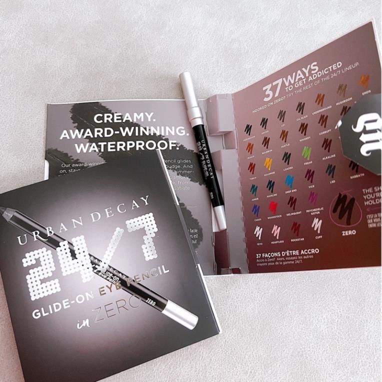Chì Kẻ Mắt Urban Decay 24/7 Glide On Eye Pencil màu Zero Minisize