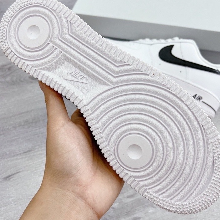 ￼Giày thể thao sneaker NK Air Force 1 Black White, Giày AF1 Vệt Đen Đế Air Bản Chuẩn S.C, hàng trung +Box Bill