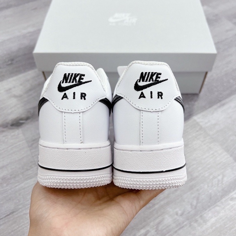 ￼Giày thể thao sneaker NK Air Force 1 Black White, Giày AF1 Vệt Đen Đế Air Bản Chuẩn S.C, hàng trung +Box Bill