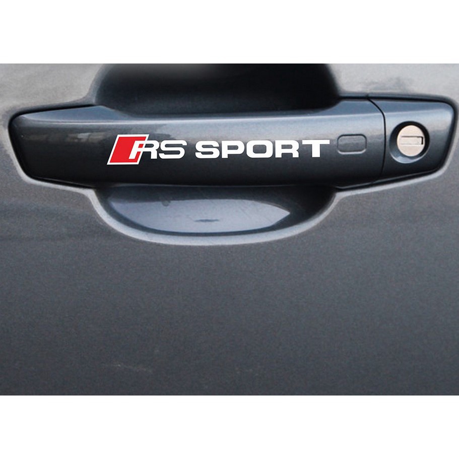 Decal Tem RS-Sport Dán Tay Cửa Xe ô Tô, Trang Trí ô Tô