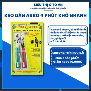 Keo epoxy dán đa năng 🔥 freeship 🔥 keo dán đa năng, chịu lực cao ab abro epoxy steel khô nhanh 4 phút - stotvn
