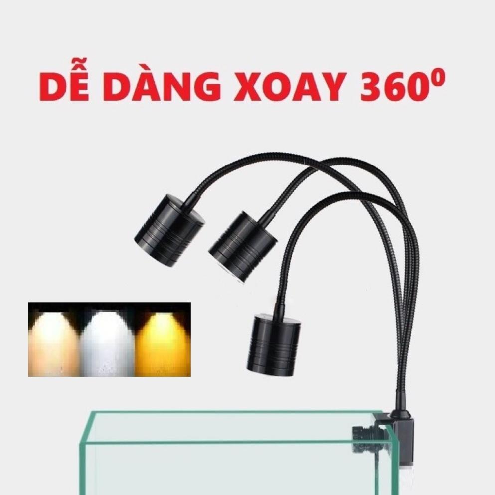 Đèn Led rọi 5W - 3 chế độ màu (kẹp thành bể)