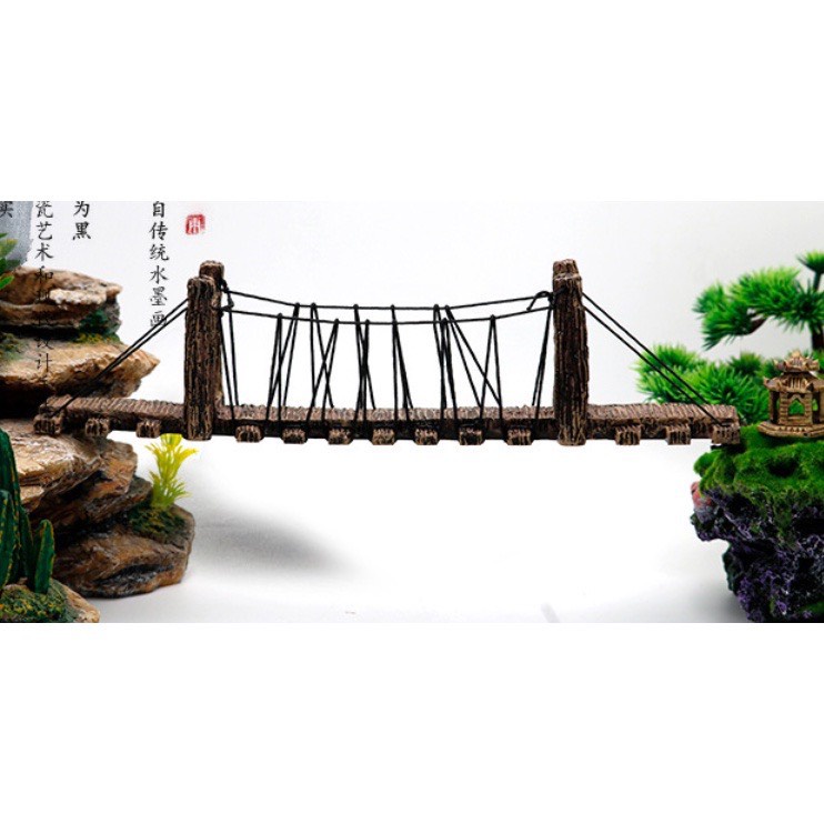 Mô Hình Cầu Treo - Mô Hình Trang Trí Bể Cá - Tiểu Cảnh - Phụ Kiện Thủy Sinh