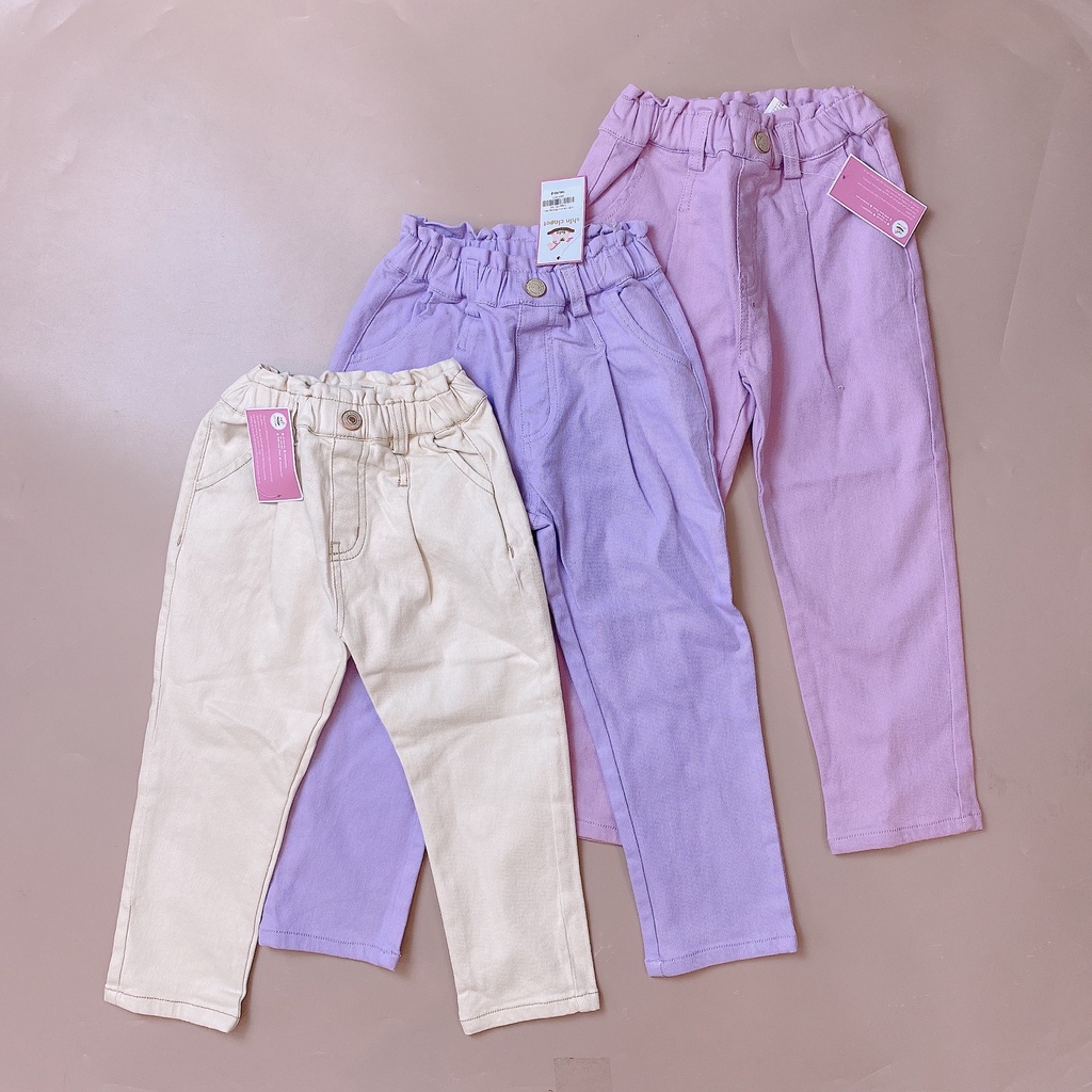 Quần kaki chun Bobdog dáng baggy 3 màu tím / hồng / be size 110 - 150
