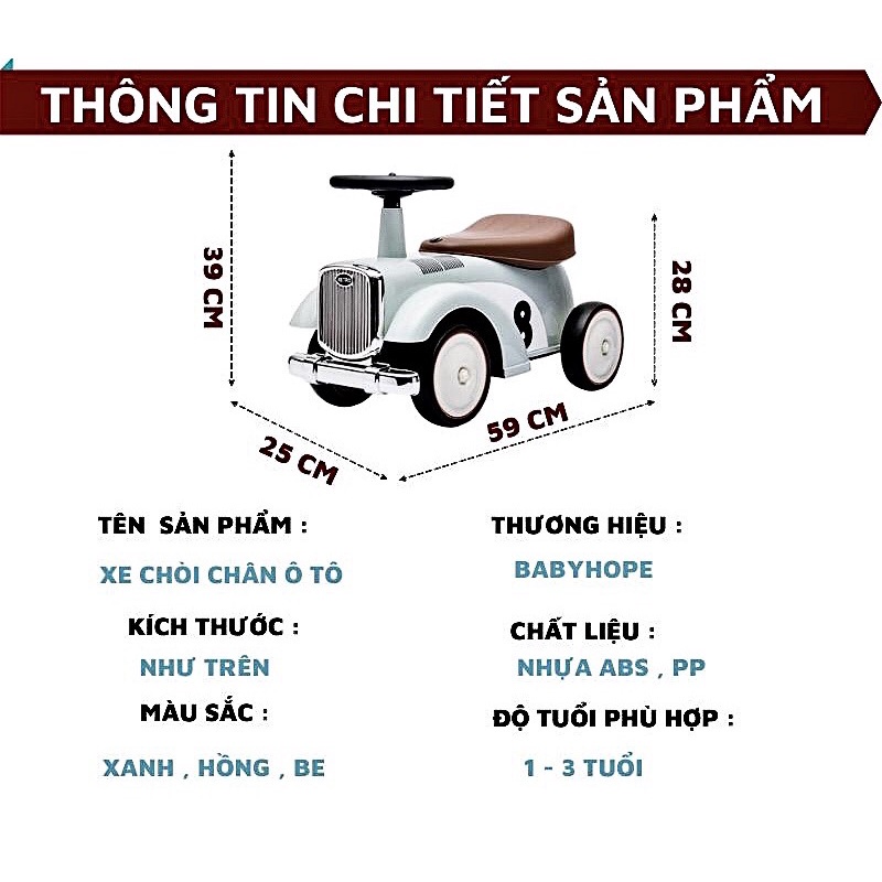 Xe chòi chân ô tô cho bé bé nhanh biết đi có 1 đèn có nhạc  sinh động dành cho bé 1 đến 4 tuổi