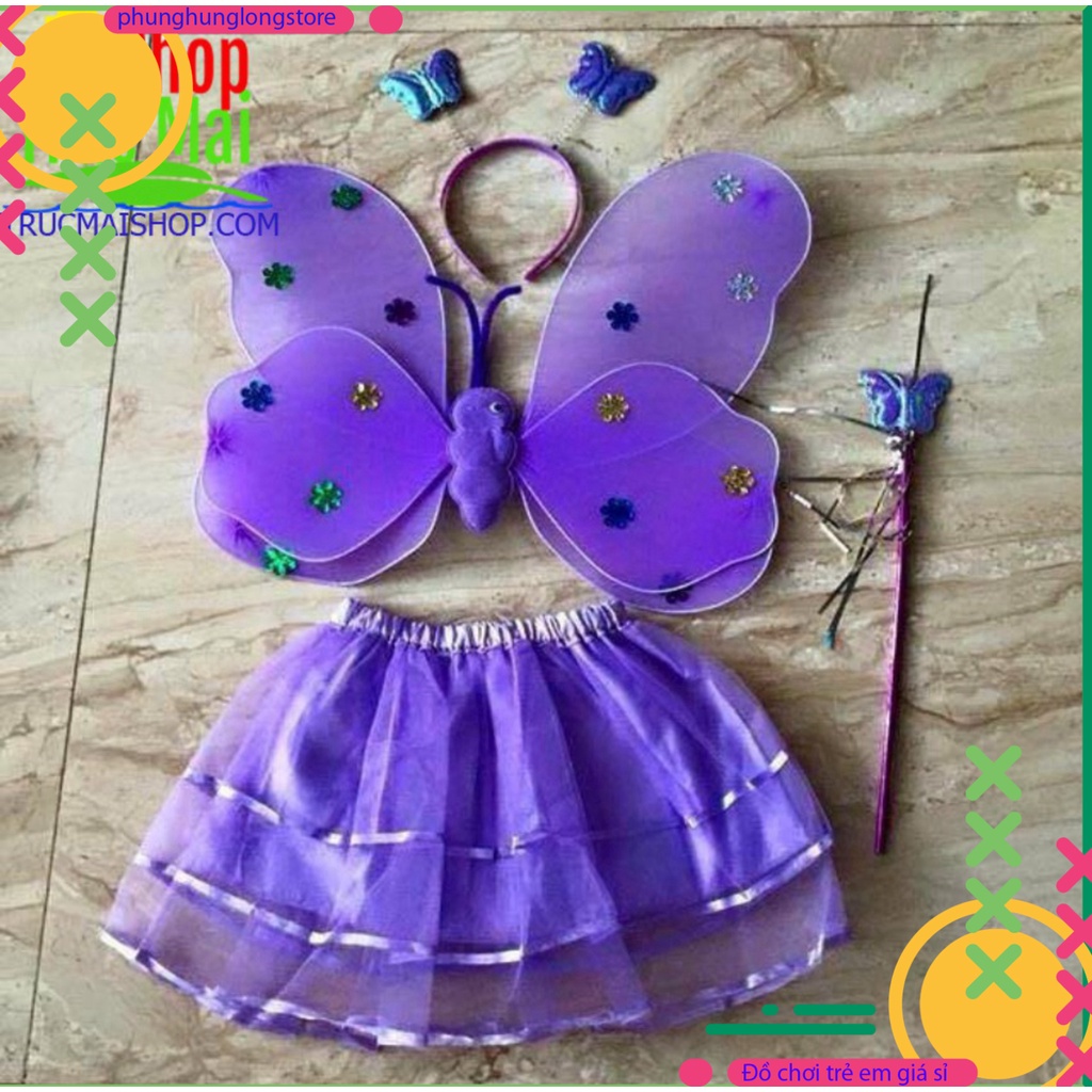 Cánh tiên kèm váy cho bé